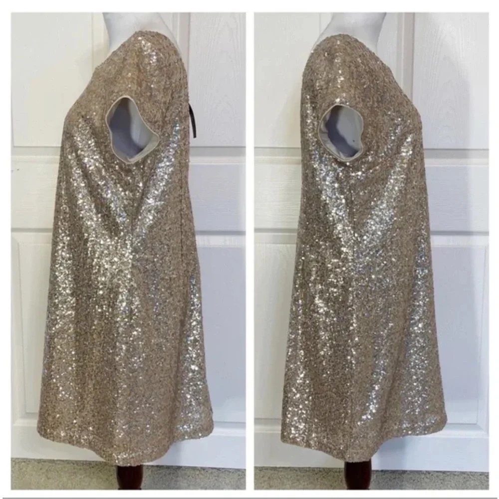 White House Black Market Sequin Shift Dress - Picture 4 of 9